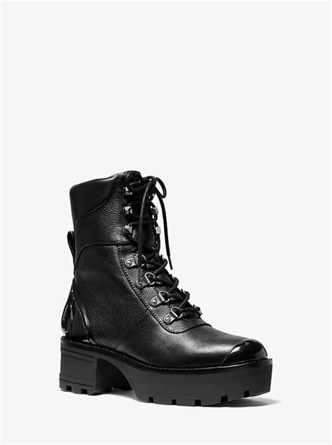 Khloe Leather Combat Boot 